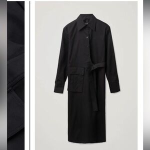 COS black belted shirt dress